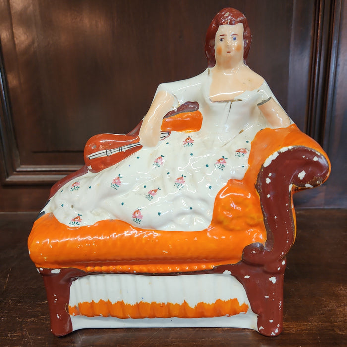 STAFFORDSHIRE RECUMBENT LADY AS FOUND