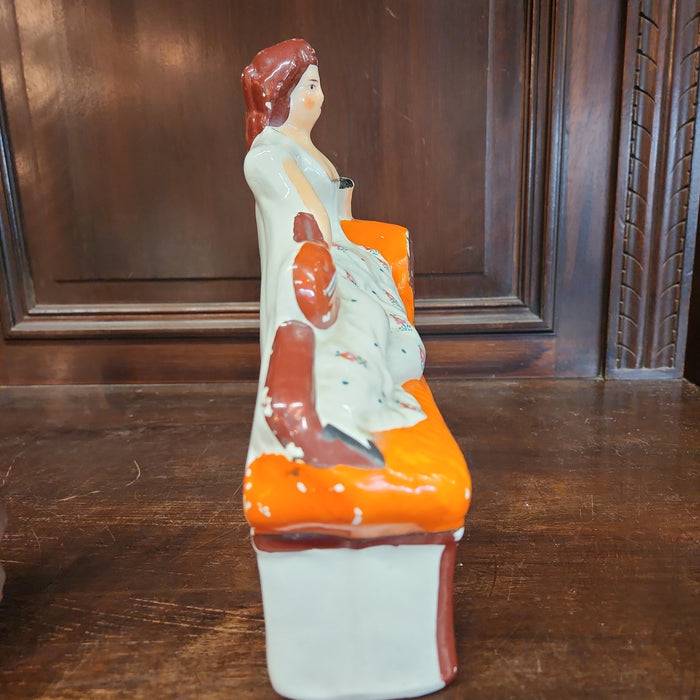 STAFFORDSHIRE RECUMBENT LADY AS FOUND