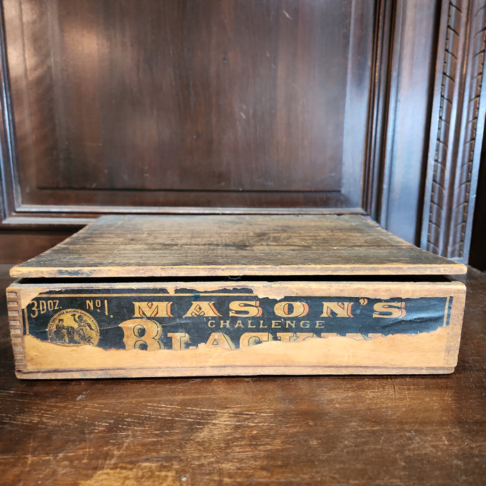 BLACK MEMORABILIA BOX WITH FINGER JOINTS