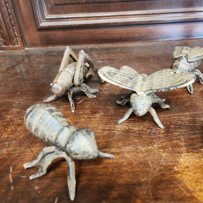 SET OF 3 IRON INSECTS