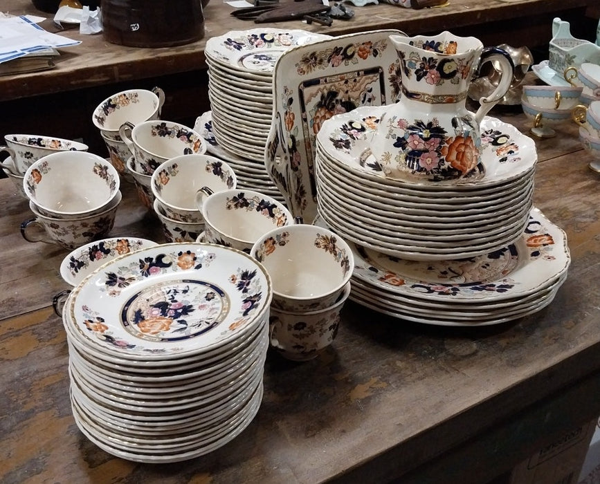 80 PIECE SET OF  MASON MANDARIN PATTERN IRON STONE CHINA