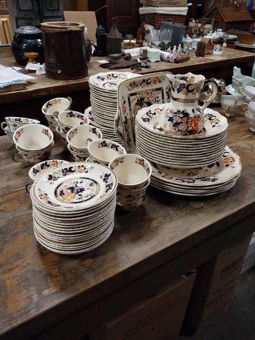 80 PIECE SET OF  MASON MANDARIN PATTERN IRON STONE CHINA