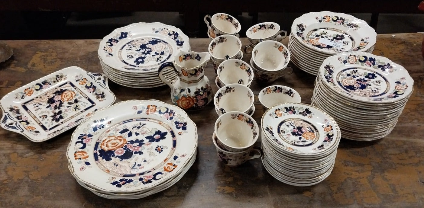 80 PIECE SET OF  MASON MANDARIN PATTERN IRON STONE CHINA