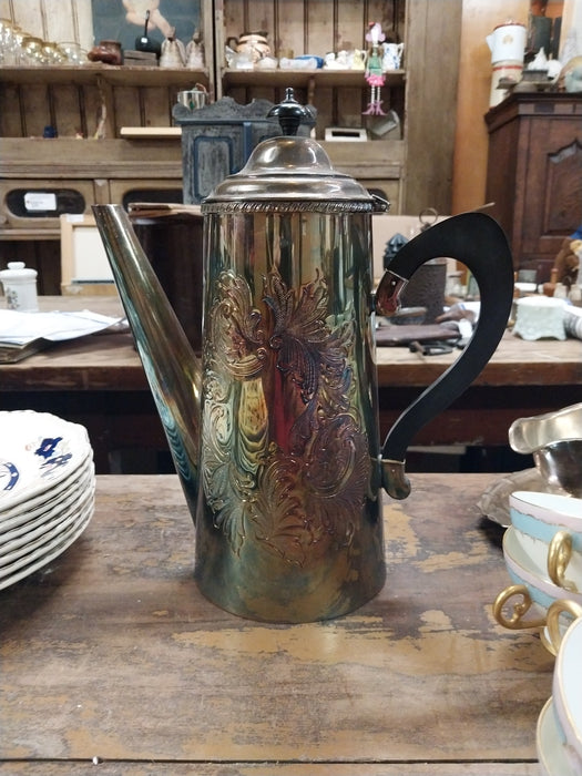 SILVERPLATE EMBOSSED COFFEE POT