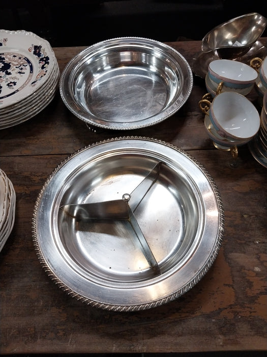 ROUND SILVERPLATE COVERED SERVING DISH