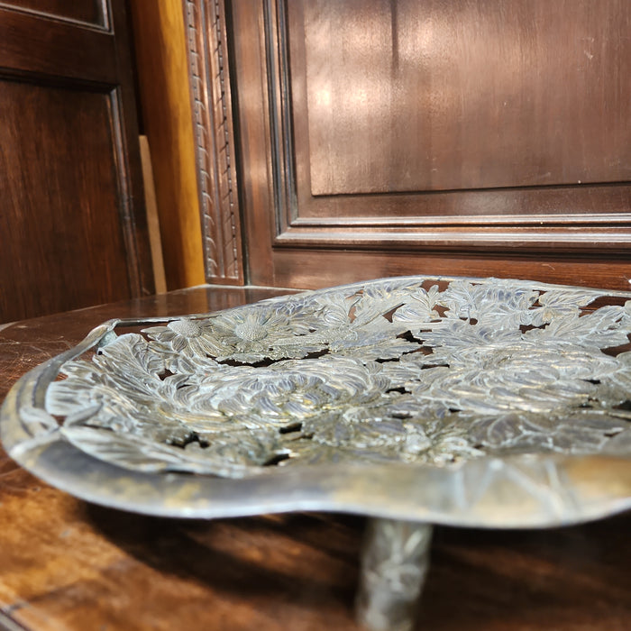 ORNATE PIERCED BRONZE TRAY