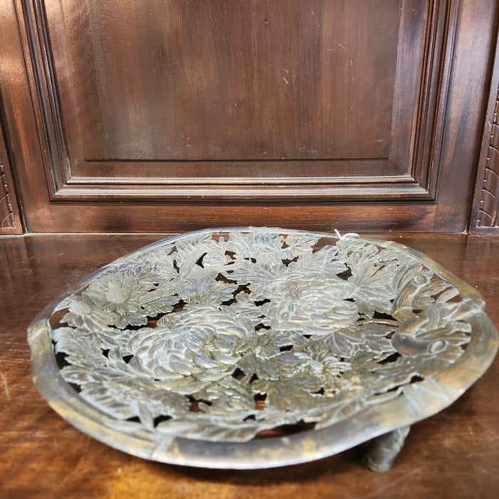 ORNATE PIERCED BRONZE TRAY