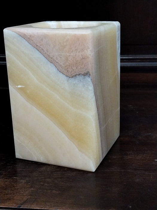 ALABASTER VOTIVE CANDLE COVER