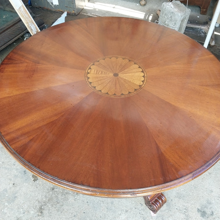 ROUND CENTER TABLE WITH INLAY TOP