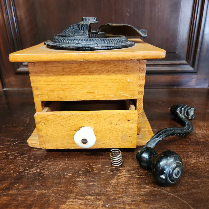 OAK AND IRON COFFEE GRINDER