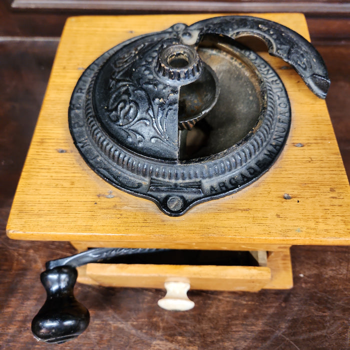 OAK AND IRON COFFEE GRINDER