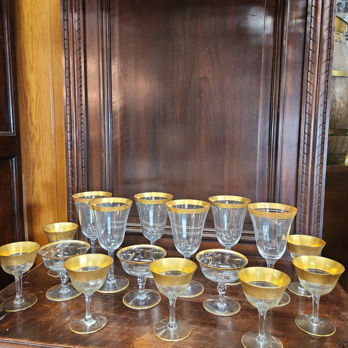VARIOUS GOLD RIM STEMS-LOT OF 16