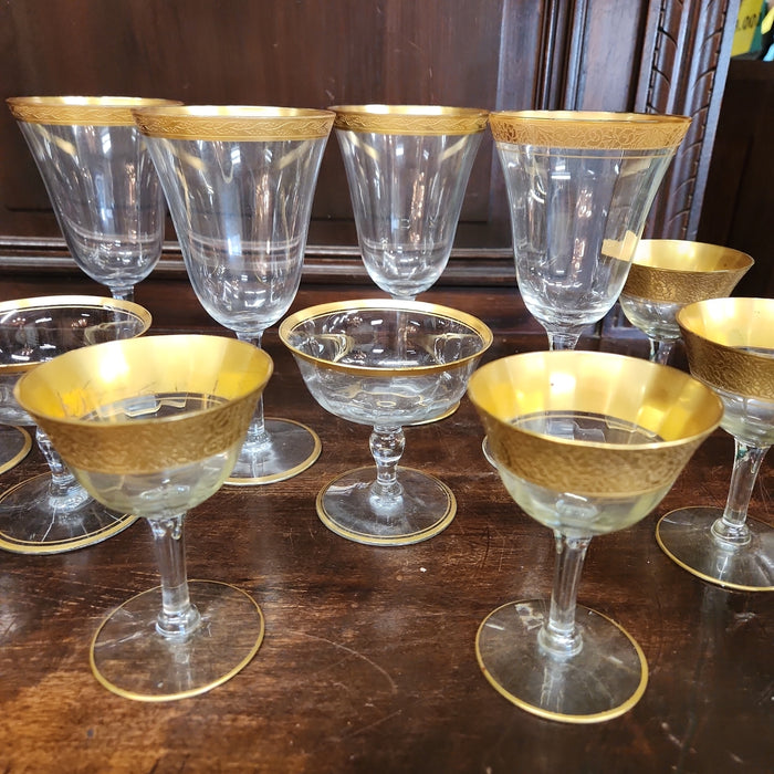 VARIOUS GOLD RIM STEMS-LOT OF 16