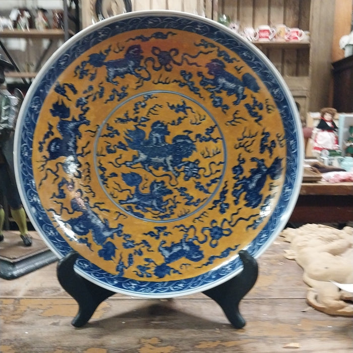 ORANGE AND BLUE CHINESE CHARGER