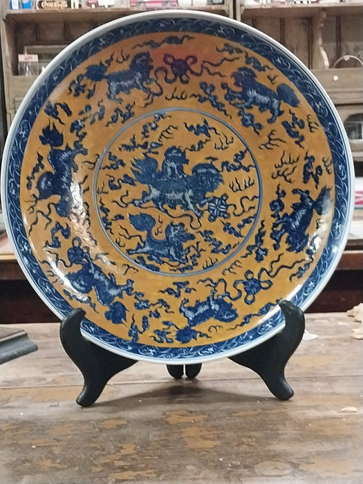 ORANGE AND BLUE CHINESE CHARGER