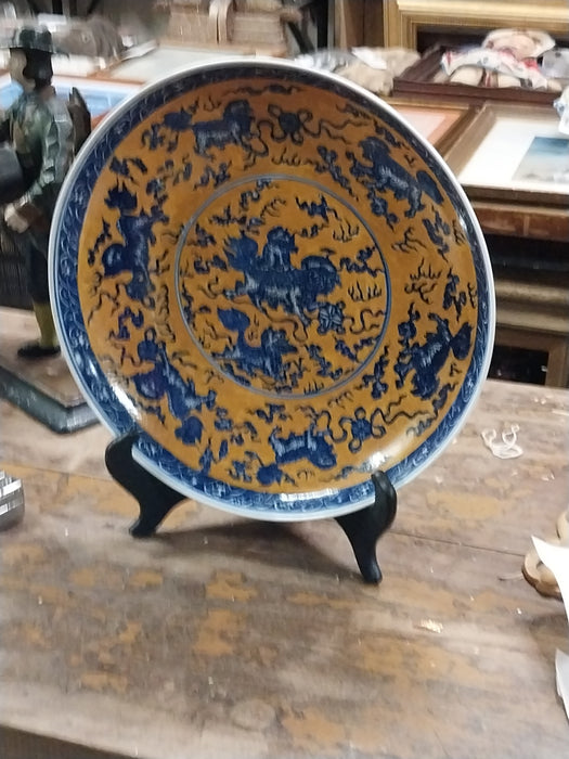 ORANGE AND BLUE CHINESE CHARGER
