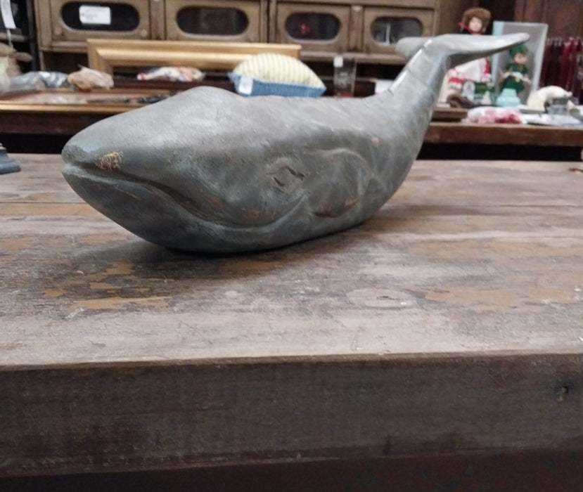 CARVED WOOD WHALE