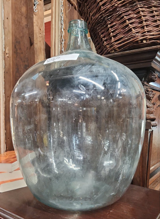 LARGE HAND BLOWN WINE BOTTLE