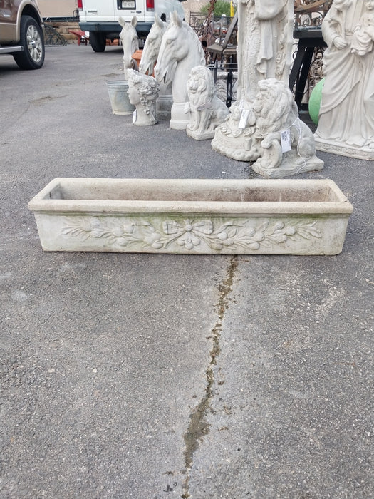 SMALL RECTANGULAR CONCRETE PLANTER