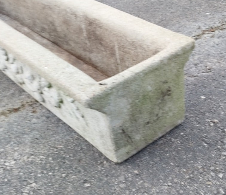 SMALL RECTANGULAR CONCRETE PLANTER