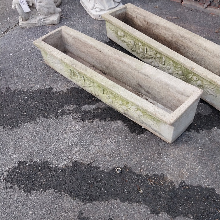 SMALL RECTANGULAR CONCRETE PLANTER