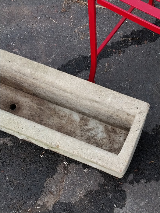 SMALL RECTANGULAR CONCRETE PLANTER