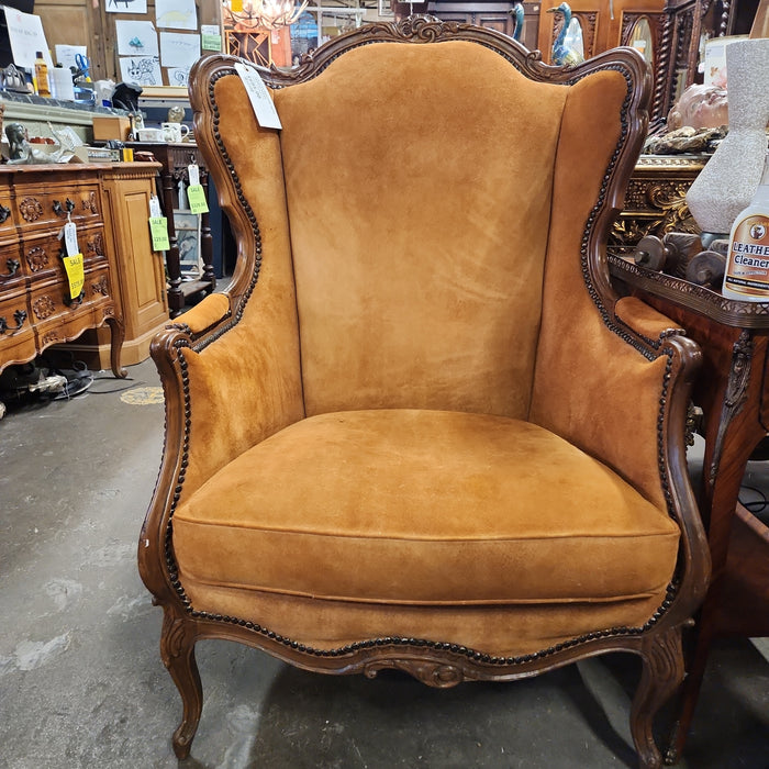 LOUIS XV BERGERE WITH ORANGE SUEDE