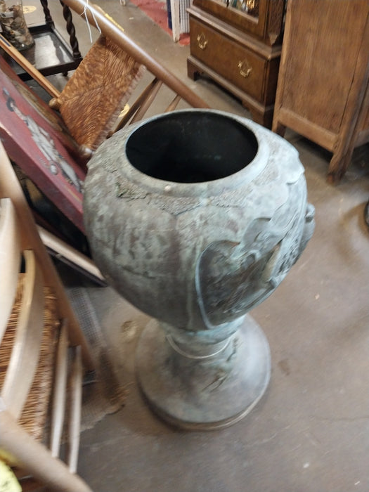 JAPANESE JARDINIERE BRONZE AS FOUND