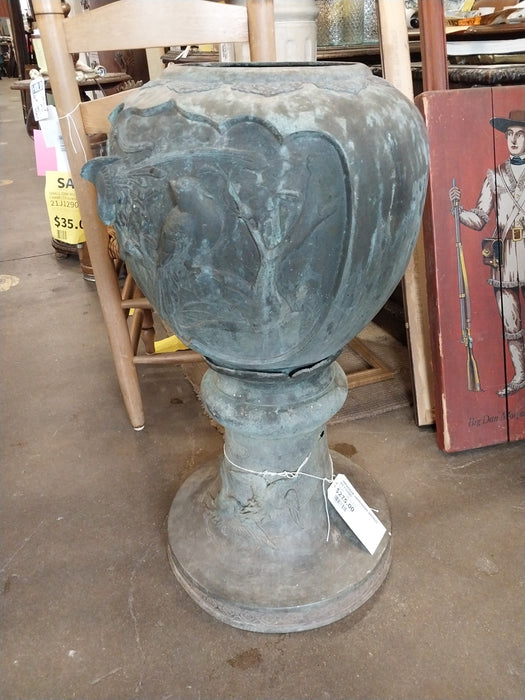 JAPANESE JARDINIERE BRONZE AS FOUND