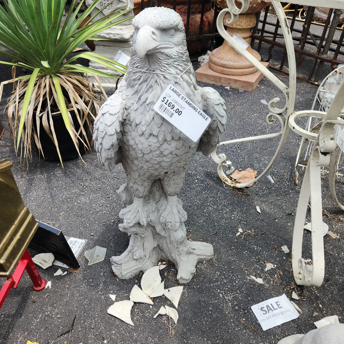 LARGE CONCRETE STANDING EAGLE