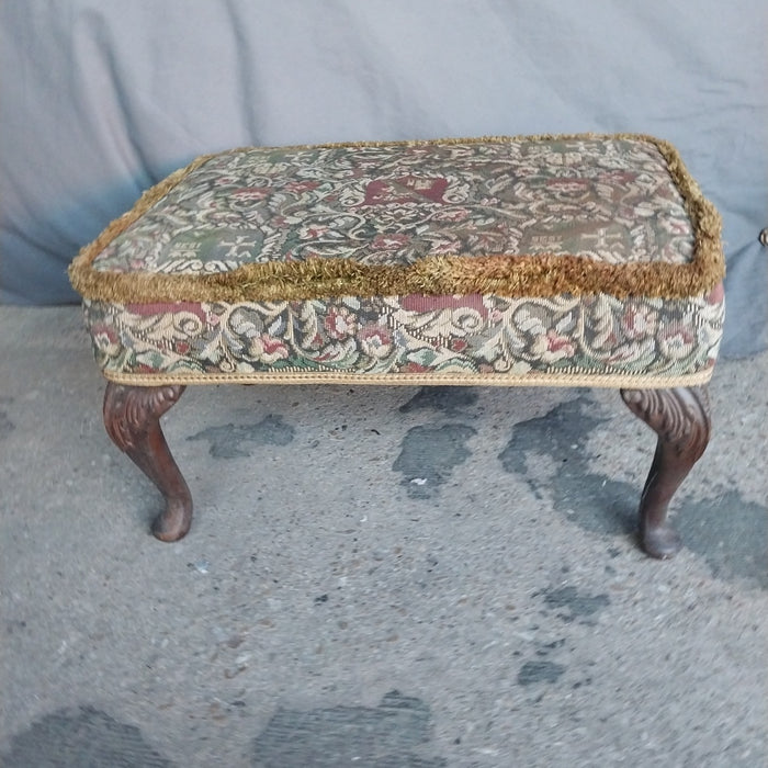 TAPESTRY COVERED FOOT STOOL