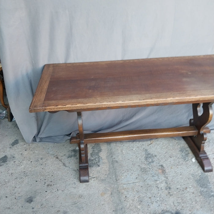 ENGLISH OAK TRESTLE BASE TABLE