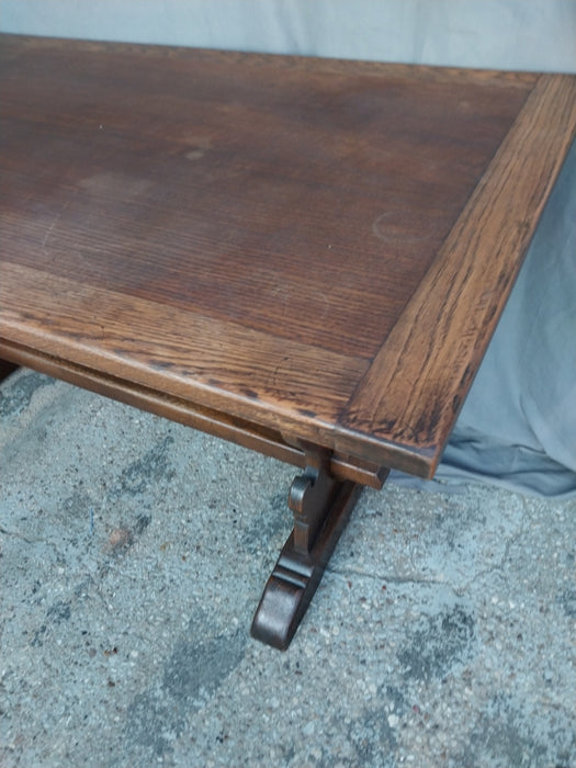 ENGLISH OAK TRESTLE BASE TABLE