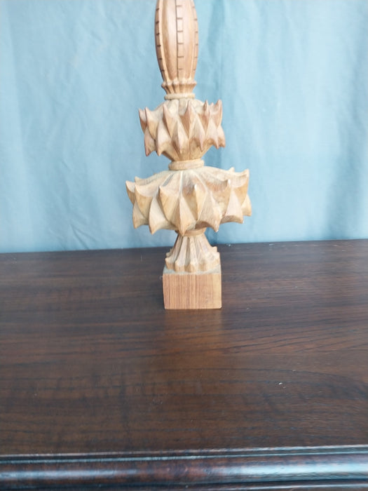 CARVED WOOD FINIAL