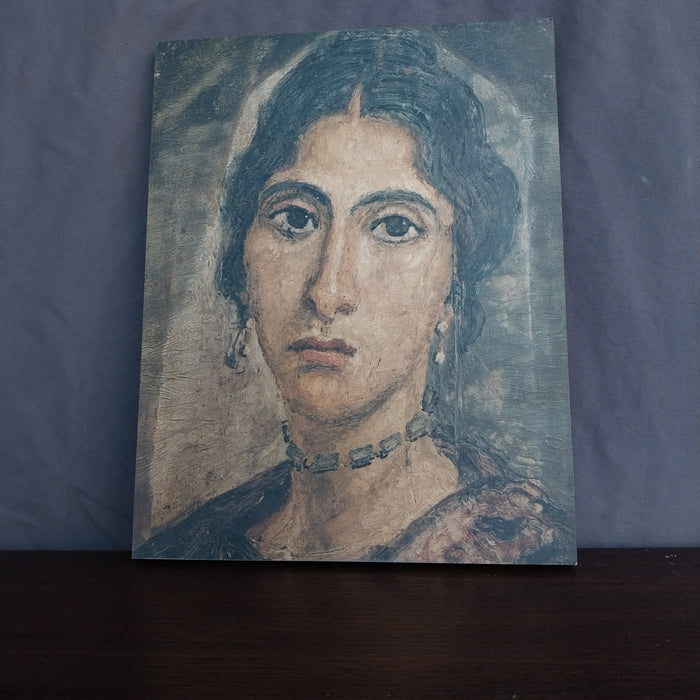 PRINT ON BOARD OF POMPEI WOMAN