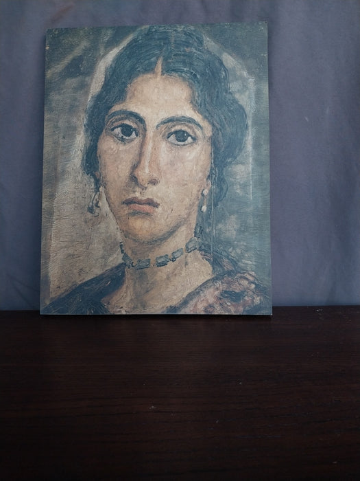 PRINT ON BOARD OF POMPEI WOMAN