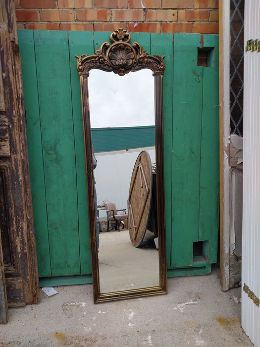 VINTAGE FULL LENGTH COMPOSITION GILT MIRROR