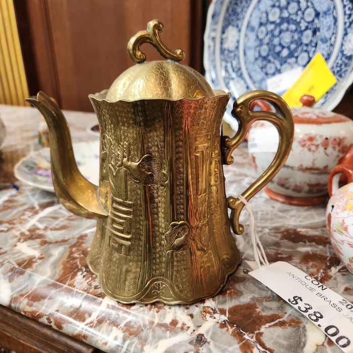 RENTAL ANTIQUE BRASS JAPAN TEAPOT