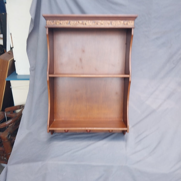 SMALL WALL SHELF WITH COPPER TRIM