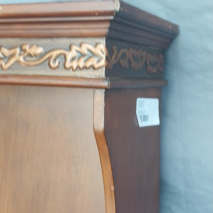 SMALL WALL SHELF WITH COPPER TRIM