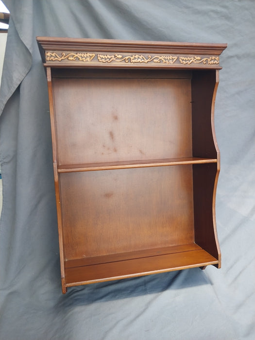 SMALL WALL SHELF WITH COPPER TRIM