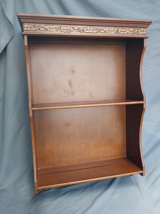 SMALL WALL SHELF WITH COPPER TRIM