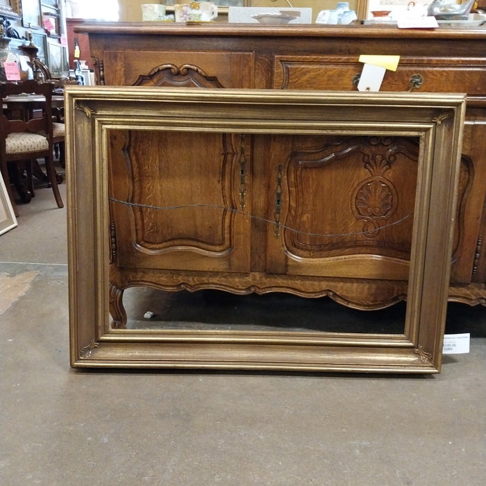 BROWN & GILT WOOD FRAME