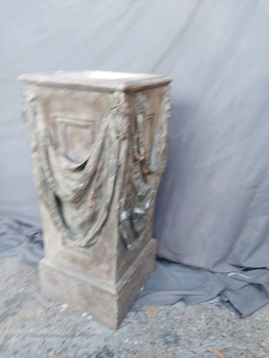 PEDESTAL WITH DRAPED SIDES-AS IS