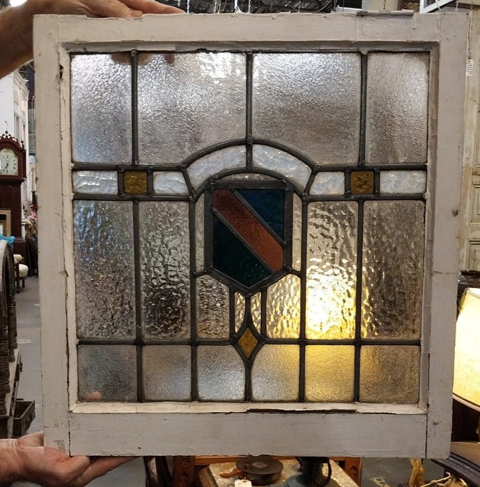 CREST STAINED GLASS WINDOW