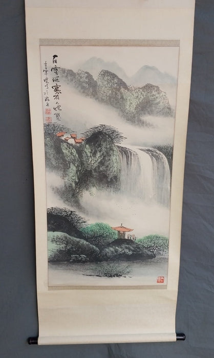 SMALL CHINESE LANDSCAPE SCROLL