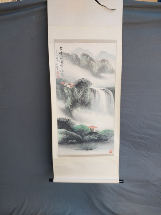 SMALL CHINESE LANDSCAPE SCROLL