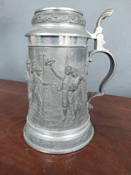 LARGE METAL STEIN WITH RELIEF