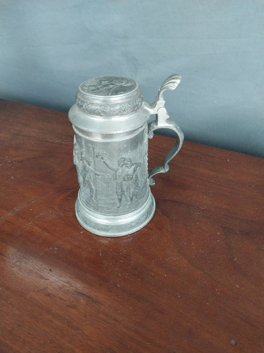 LARGE METAL STEIN WITH RELIEF