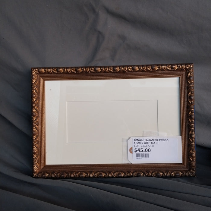 SMALL ITALIAN GILTWOOD FRAME WITH MATT